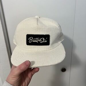 ButtnSki White Corduroy Hat